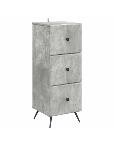 Mobile con Cassetti Grigio Cemento 33 x 34,5 x 90 cm