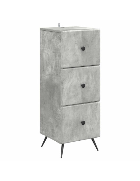 Mobile con Cassetti Grigio Cemento 33 x 34,5 x 90 cm