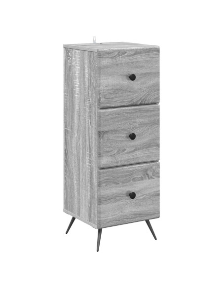 Mobile con Cassetti Grigio Sonoma 33 x 34,5 x 90 cm