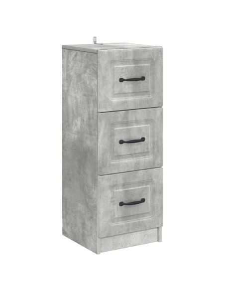 Mobile con Cassetti Grigio Cemento 33 x 34,5 x 87 cm