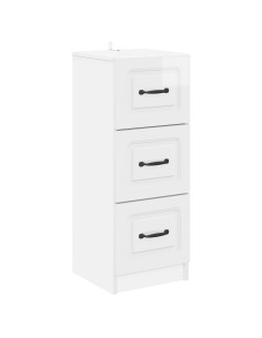 Mobile con Cassetti Bianco Lucido 33 x 34,5 x 87 cm