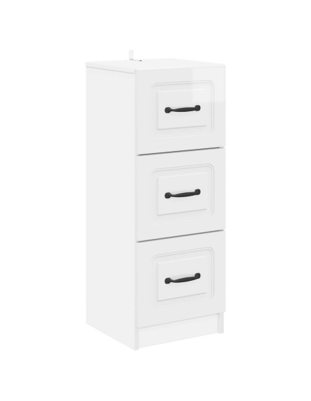 Mobile con Cassetti Bianco Lucido 33 x 34,5 x 87 cm