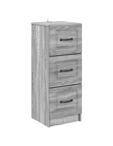 Mobile con Cassetti Grigio Sonoma 33 x 34,5 x 87 cm