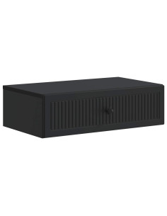 Tavolino da Parete Laterale Nero 59 x 34,5 x 17 cm