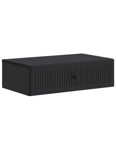 Tavolino da Parete Laterale Nero 59 x 34,5 x 17 cm