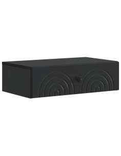 Tavolino da Parete Laterale Nero 59 x 34,5 x 17 cm
