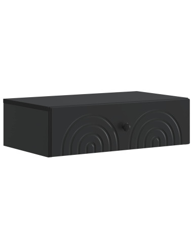 Tavolino da Parete Laterale Nero 59 x 34,5 x 17 cm