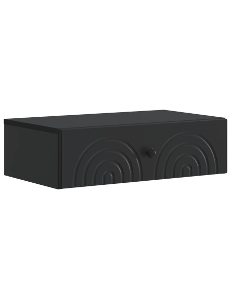 Tavolino da Parete Laterale Nero 59 x 34,5 x 17 cm