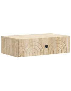 Tavolino da Parete Laterale Rovere Sonoma 59 x 34,5 x 17 cm