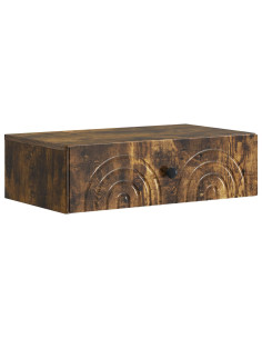 Tavolino da Parete Laterale Rovere Fumo 59 x 34,5 x 17 cm