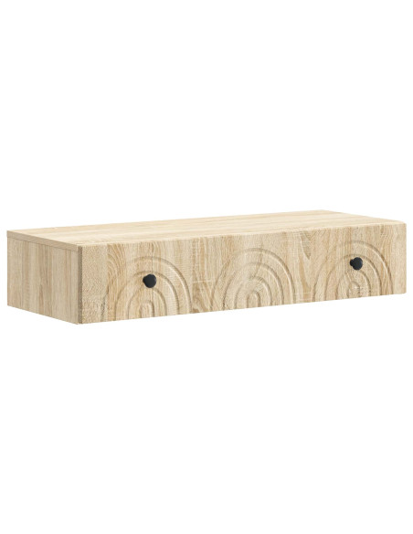 Tavolino da Parete Laterale Rovere Sonoma 87,5 x 34,5 x 17 cm