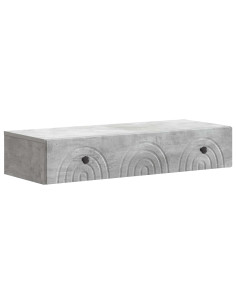 Tavolino da Parete Laterale Grigio Cemento 87,5 x 34,5 x 17 cm