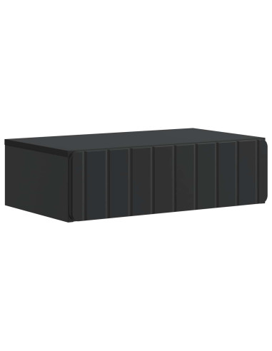 Tavolino da Parete Laterale Nero 59 x 34,5 x 17 cm