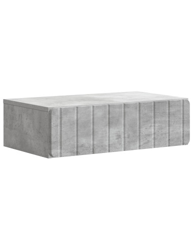 Tavolino da Parete Laterale Grigio Cemento 59 x 34,5 x 17 cm