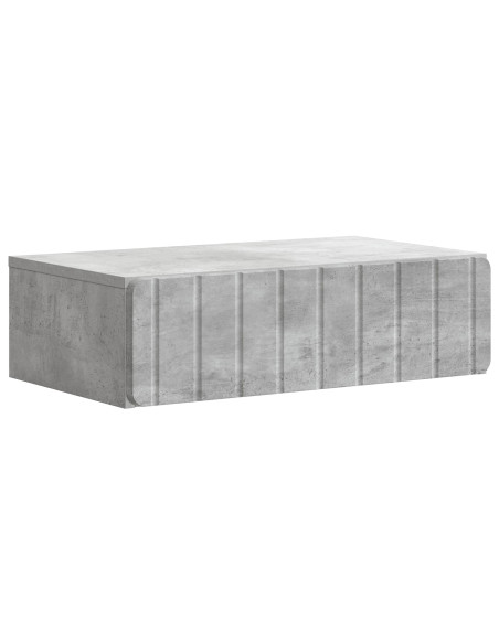 Tavolino da Parete Laterale Grigio Cemento 59 x 34,5 x 17 cm