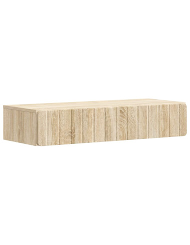 Tavolino da Parete Laterale Rovere Sonoma 87,5 x 34,5 x 17 cm