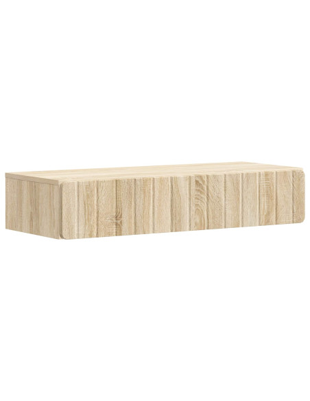 Tavolino da Parete Laterale Rovere Sonoma 87,5 x 34,5 x 17 cm