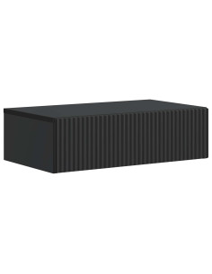 Tavolino da Parete Laterale Nero 59 x 34,5 x 17 cm