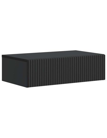 Tavolino da Parete Laterale Nero 59 x 34,5 x 17 cm