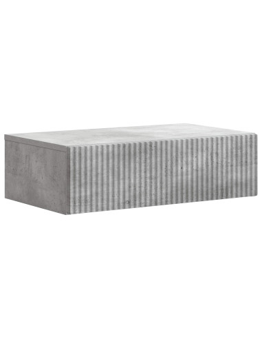 Tavolino da Parete Laterale Grigio Cemento 59 x 34,5 x 17 cm