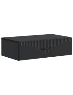 Tavolino da Parete Laterale Nero 59 x 34,5 x 17 cm