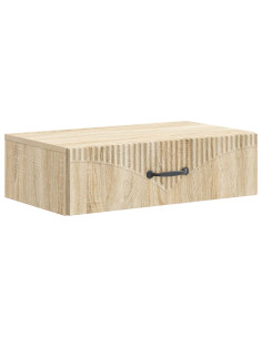 Tavolino da Parete Laterale Rovere Sonoma 59 x 34,5 x 17 cm