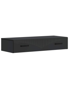 Tavolino da Parete Laterale Nero 87,5 x 34,5 x 17 cm