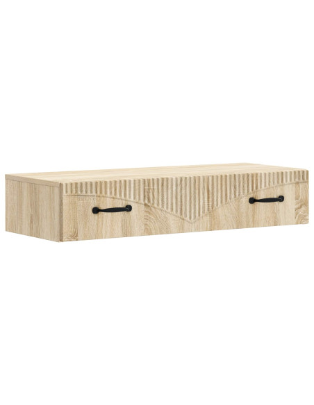Tavolino da Parete Laterale Rovere Sonoma 87,5 x 34,5 x 17 cm