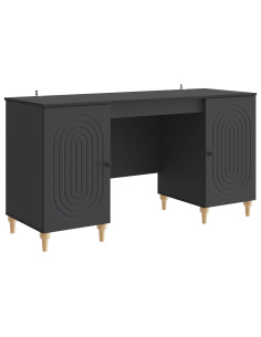 Scrivania Nero 142,5 x 50 x 75 cm Legno ingegnerizzato