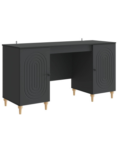 Scrivania Nero 142,5 x 50 x 75 cm Legno ingegnerizzato