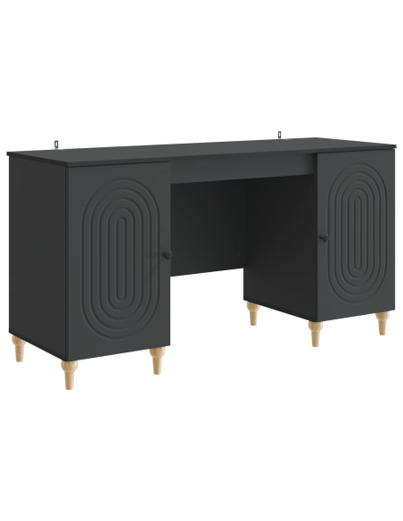 Scrivania Nero 142,5 x 50 x 75 cm Legno ingegnerizzato