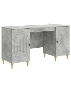 Scrivania con lo scaffale Grigio Cemento 142,5 x 50 x 75 cm