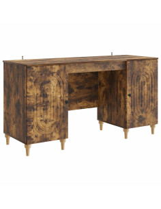 Scrivania Rovere Fumo 142,5 x 50 x 75 cm Legno ingegnerizzato