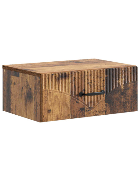 Mobiletto da notte a muro Legno antico 49 x 34,5 x 20 cm
