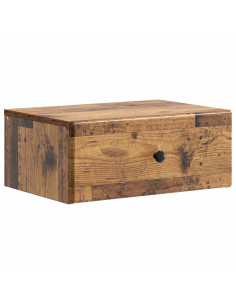 Mobiletto da notte a muro Legno antico 49 x 34,5 x 20 cm