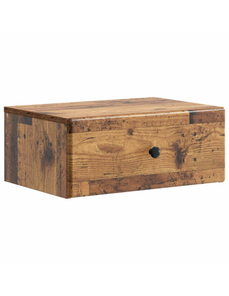 Mobiletto da notte a muro Legno antico 49 x 34,5 x 20 cm