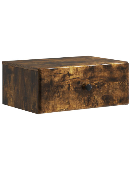 Mobiletto da notte a muro Rovere Fumo 49 x 34,5 x 20 cm