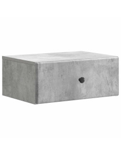 Mobiletto da notte a muro Grigio Cemento 49 x 34,5 x 20 cm