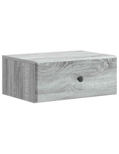 Mobiletto da notte a muro Grigio Sonoma 49 x 34,5 x 20 cm