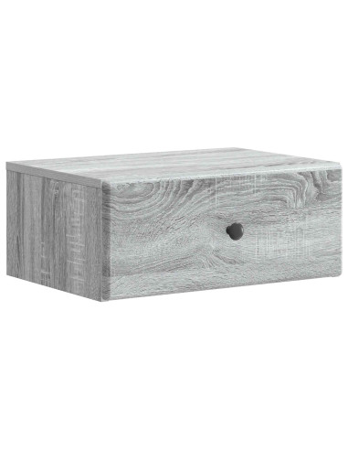 Mobiletto da notte a muro Grigio Sonoma 49 x 34,5 x 20 cm