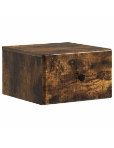 Mobiletto da notte a muro Rovere Fumo 34,5 x 33 x 20 cm