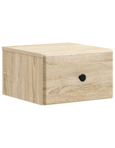 Mobiletto da notte a muro Rovere Sonoma 34,5 x 33 x 20 cm