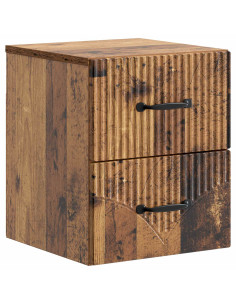 Mobiletto da notte a muro Legno antico 34,5 x 33 x 40 cm