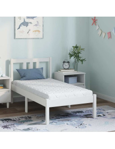 Materasso Bianco 70 x 140 cm Tessuto Jacquard