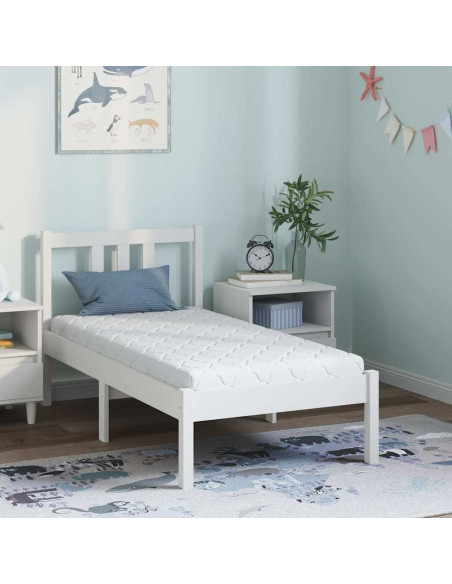 Materasso Bianco 70 x 140 cm Tessuto Jacquard