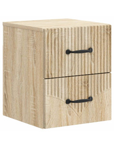 Mobiletto da notte a muro Rovere Sonoma 34,5 x 33 x 40 cm