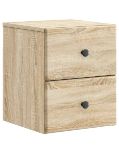 Mobiletto da notte a muro Rovere Sonoma 34,5 x 33 x 40 cm