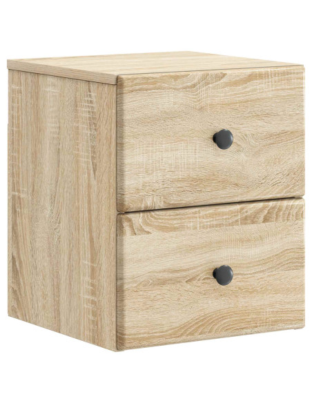 Mobiletto da notte a muro Rovere Sonoma 34,5 x 33 x 40 cm
