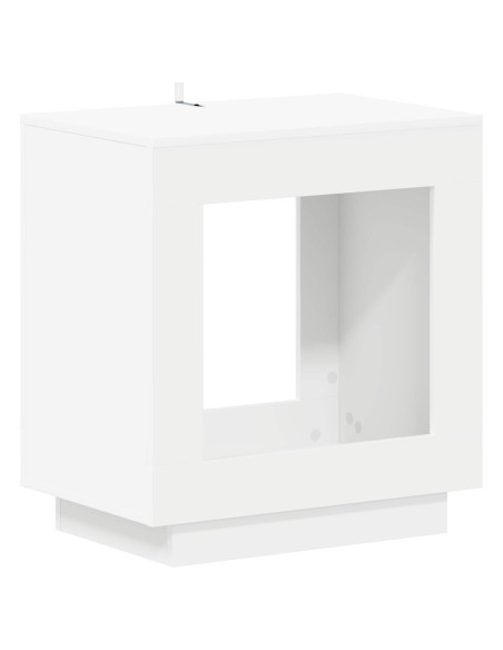 Tavolo laterale Bianco 60 x 40 x 65 cm Legno ingegnerizzato
