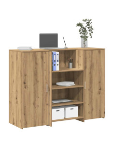 Banco Reception Rovere Artigianale 135x50x103,5cm in Truciolato